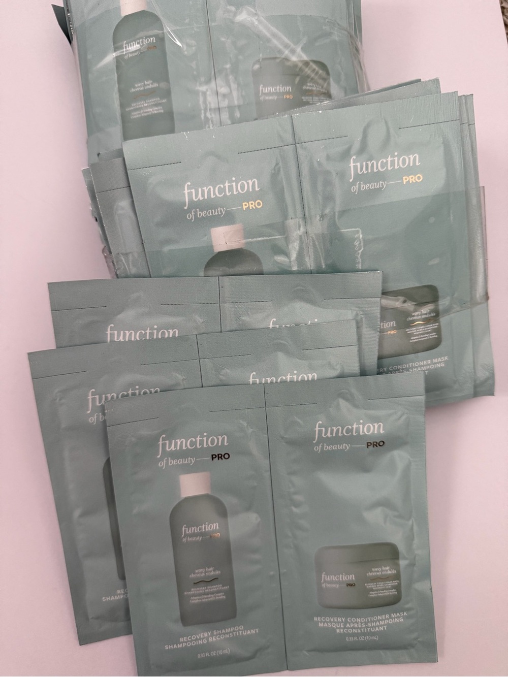 30pcs x function of beauty pro - Recovery Shampoo & Conditioner Mask Duo Sachets